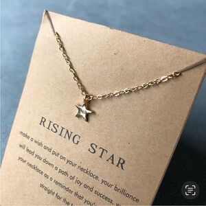 Rising Star ~ Gold Tone Adjustable Necklace ~ Brand New!